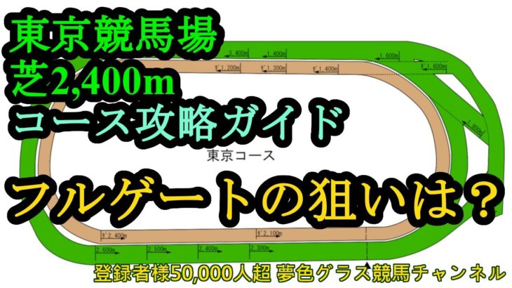 東京競馬場芝2400m攻略コースガイド！頭数が多いと有利なのは？日本ダービー、ジャパンカップ、オークスの舞台を知れ！