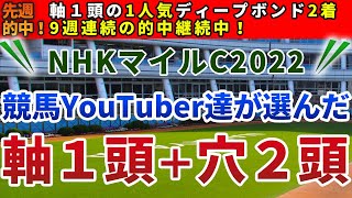 NHKマイルカップ2022 競馬YouTuber達が選んだ【軸1頭＋穴2頭】