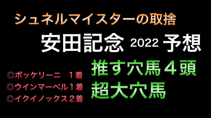 【競馬予想】　安田記念 2022 予想