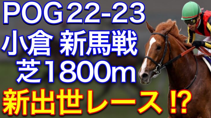 【POG/22-23】7/10(日) 小倉芝1800mの新馬戦で有力馬が多数デビュー！【新たな出世レースなるか⁉︎】