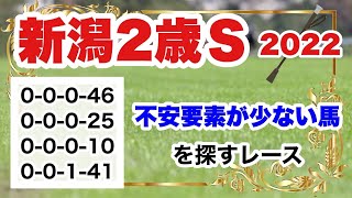 【新潟2歳ステークス2022】今年に限っては不安要素が少ない馬を探すレースだと思います。