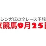 9月25日中京競馬【全レース予想】神戸新聞杯2022