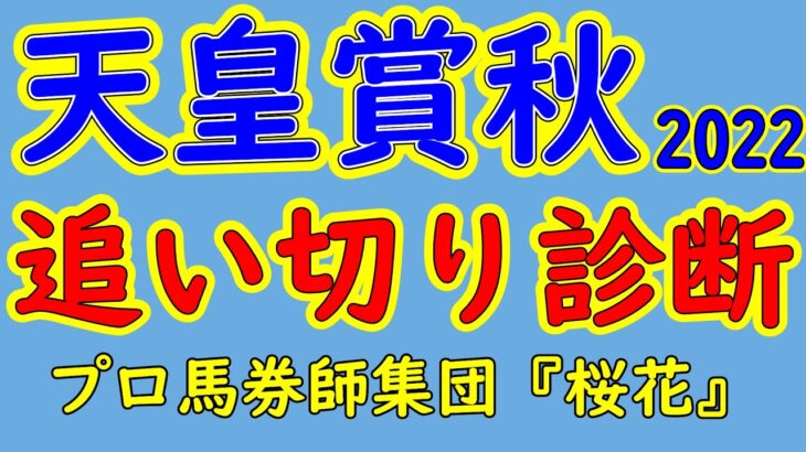 天皇賞秋2022プロ馬券師集団桜花の追い切り診断！