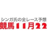 11月22日浦和競馬【全レース予想】22まがたま賞