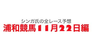 11月22日浦和競馬【全レース予想】22まがたま賞