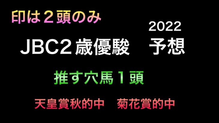 【競馬予想】 JBC2歳優駿 2022 予想