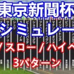 【競馬】東京新聞杯 2023 AIシミュレーション【平均ペース／スローペース／ハイペース3連発】